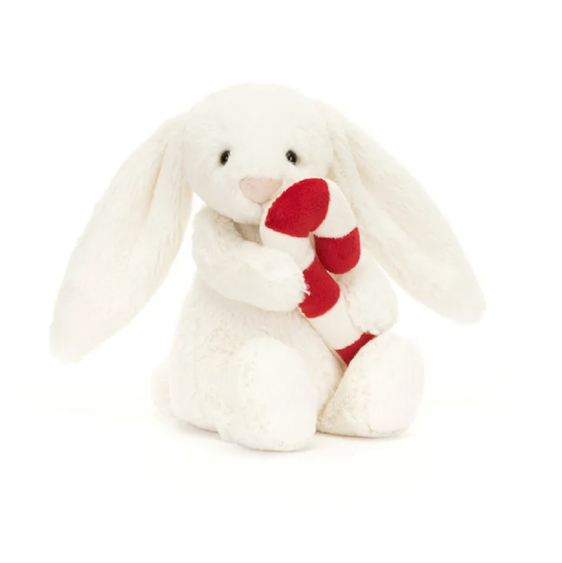 Fluffy and comforting Jellycat superior materialsBashful Bunny With Candy Cane max 1 per customer Fluffy and comforting Jellycat superior materialsBashful Bunny With Candy Cane max 1 per customer