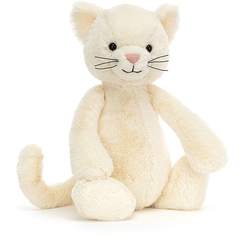 Soft and cozy Jellycat high-quality craftsmanshipBashful Cream Kitten