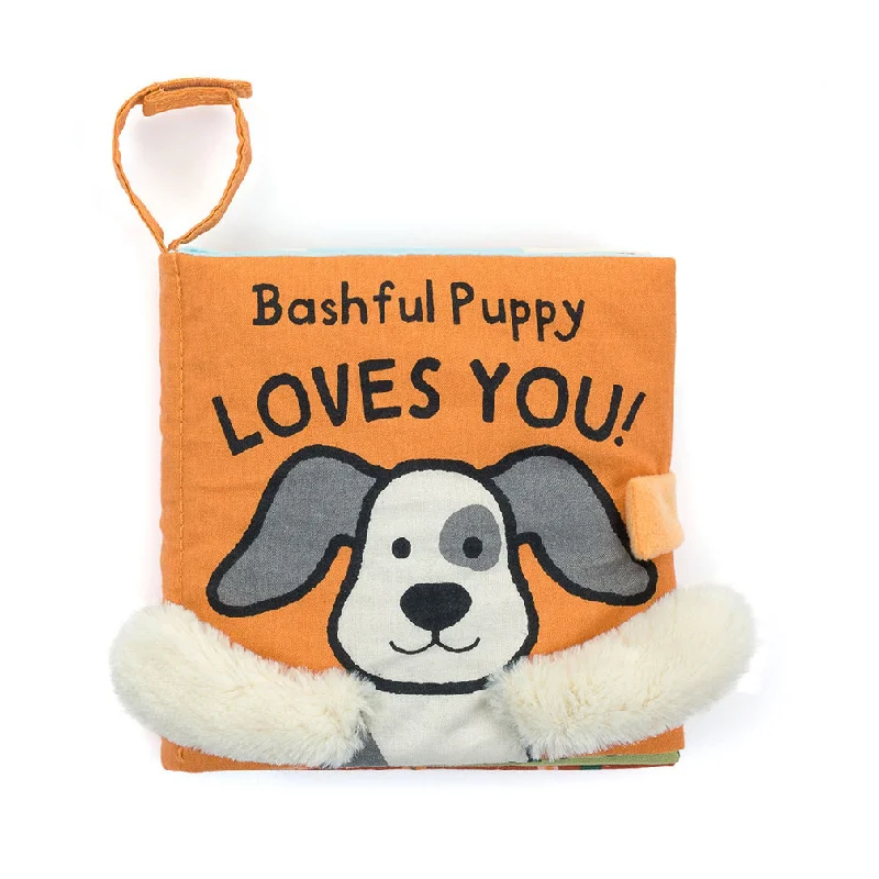 Cozy and delightful Jellycat companionsBashful Puppy Loves You Book