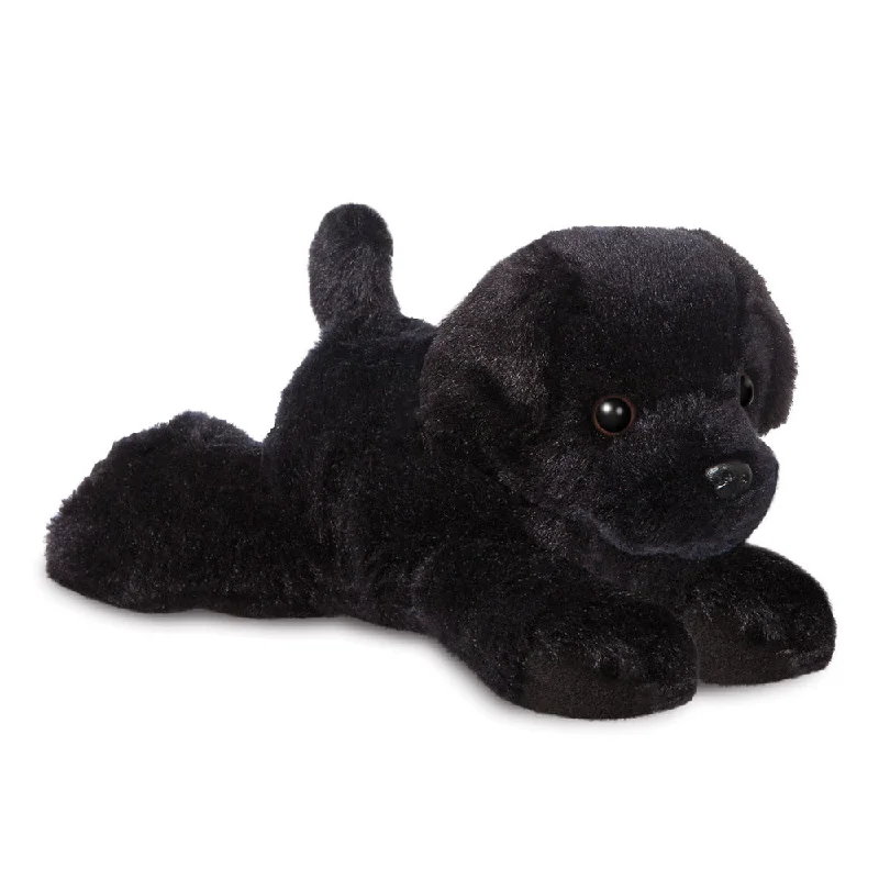 Sweet and innocent stuffed animalsMini Flopsies Black Labrador Dog Soft Toy
