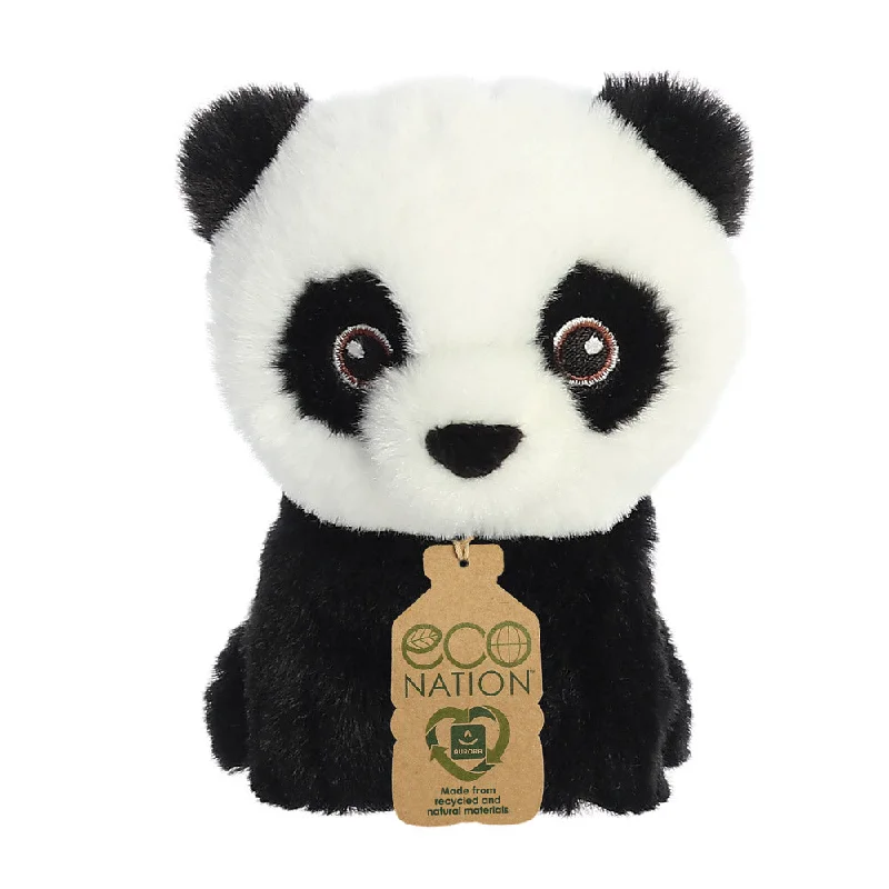 Cuddly and comforting plush charactersEco Nation Mini Panda Soft Toy