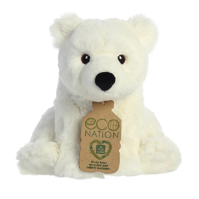Cuddly and comforting plush charactersEco Nation Polar Bear Soft Toy