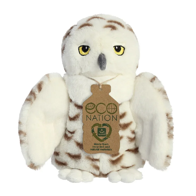 Cheerful and happy stuffed figuresEco Nation Snowy Owl Soft Toy