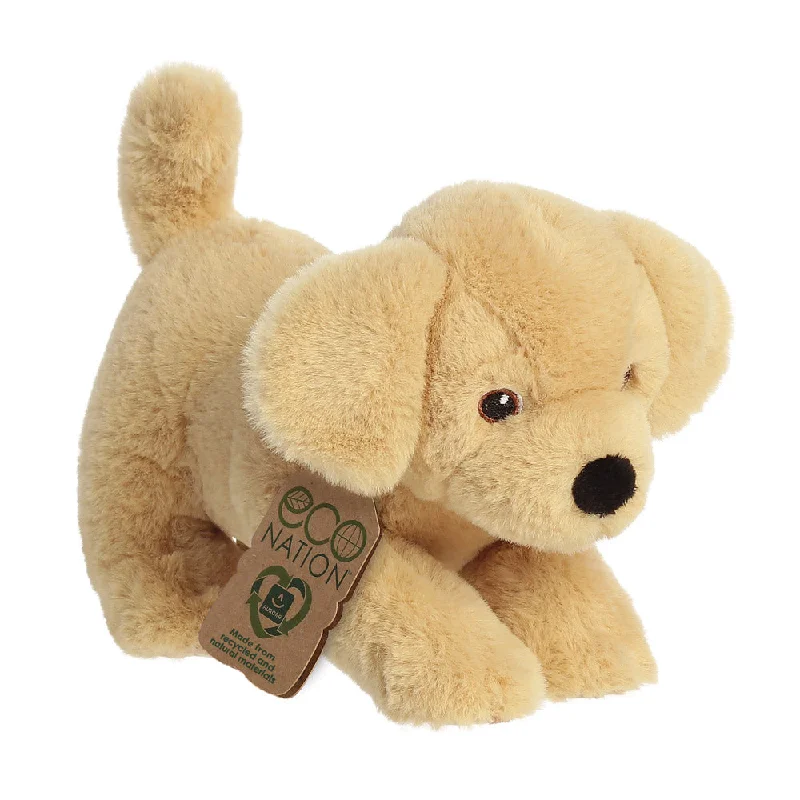 Adorable and charming plush figuresEco Nation Yellow Labrador Dog Soft Toy