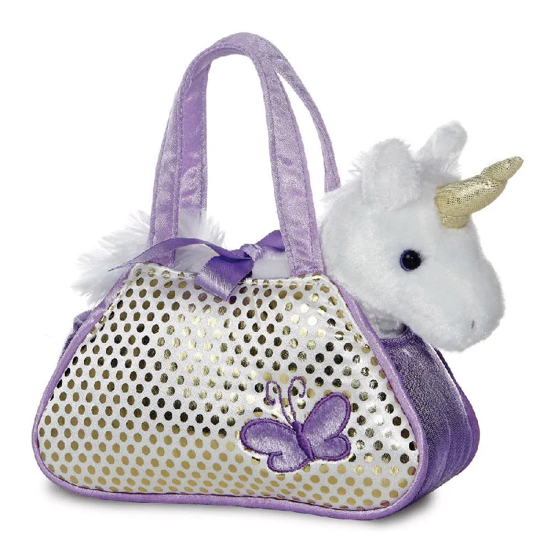 Sweet and innocent stuffed animalsFancy Pal Unicorn Purple Soft Toy