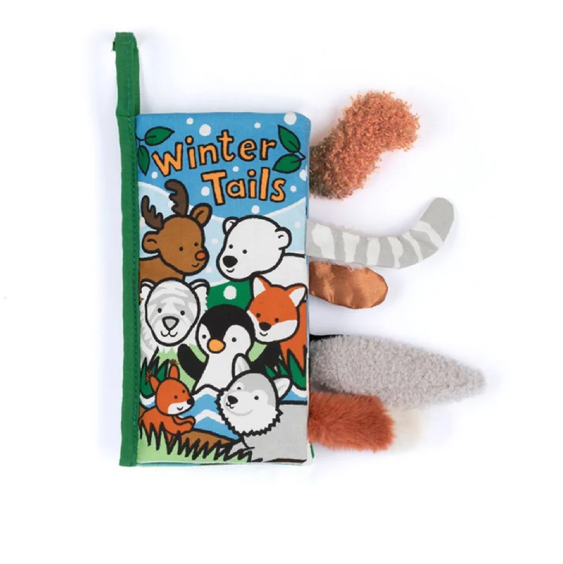 Adorable and plush Jellycat emotional support friendsWinter Tails Book