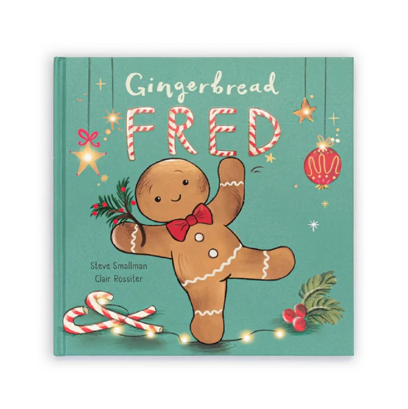 Adorable and plush Jellycat emotional support friendsGingerbread Fred Book