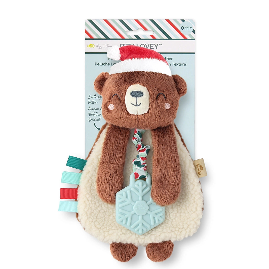 Plush and comforting Jellycat figuresItzy Ritzy Itzy Lovey™ Holiday Bear Plush + Teether Toy Plush and comforting Jellycat figuresItzy Ritzy Itzy Lovey™ Holiday Bear Plush + Teether Toy