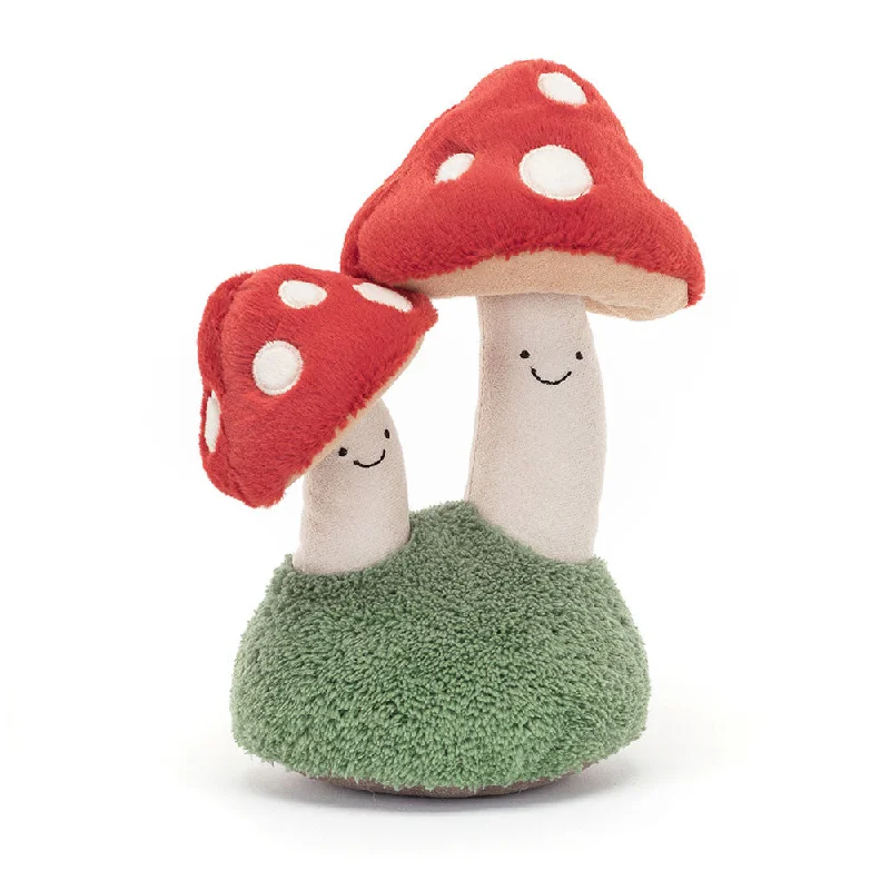 Huggable and charming Jellycat beloved by all ages.Jellycat Amuseable Pair of Toadstools