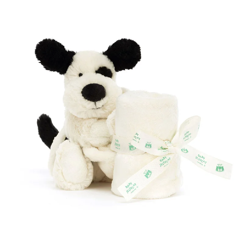 Cuddly and endearing Jellycat timeless appealJellycat Bashful Black & Cream Puppy Soother - Personalisation Available Cuddly and endearing Jellycat timeless appealJellycat Bashful Black & Cream Puppy Soother - Personalisation Available