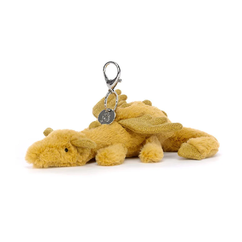 Soft and cozy Jellycat high-quality craftsmanshipJellycat Golden Dragon Bag Charm