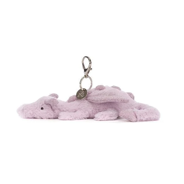 Cozy and gentle Jellycat attention to detailJellycat Lavender Dragon Bag Charm 7"