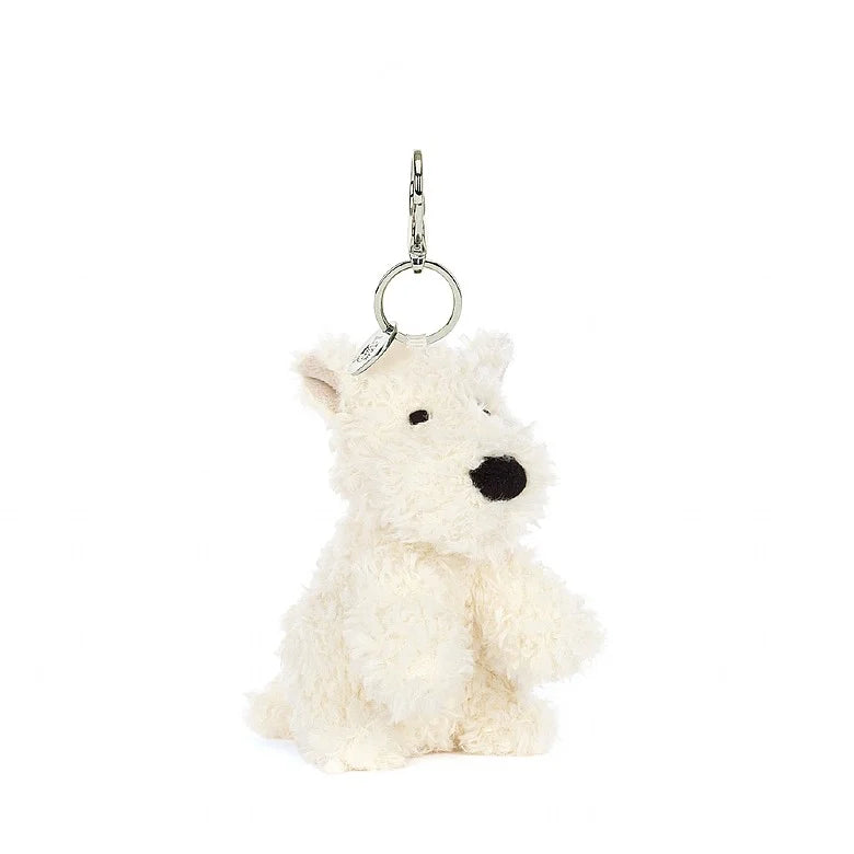 Sweet and endearing Jellycat stuffiesJellycat Munro Scottie Dog Bag Charm 4"
