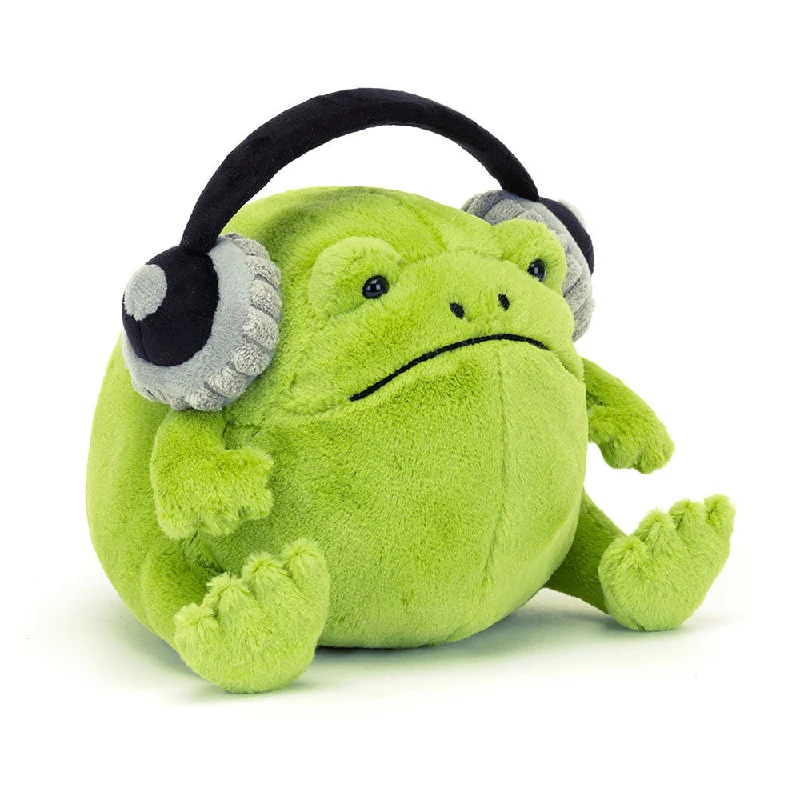 Huggable and comforting Jellycat creationsJellycat Ricky Rain Frog with Headphones 7" Huggable and comforting Jellycat creationsJellycat Ricky Rain Frog with Headphones 7"
