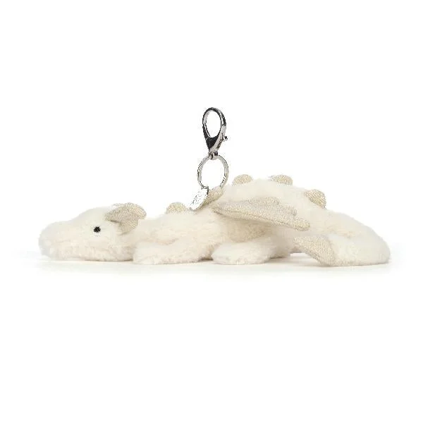 Plush and comforting Jellycat figuresJellycat Snow Dragon Bag Charm 7"