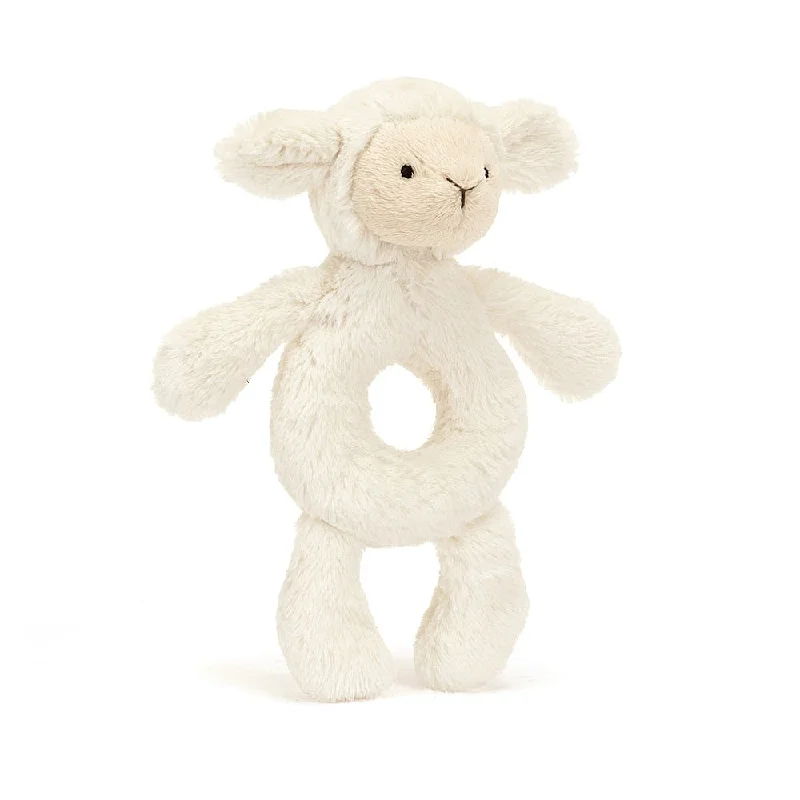 Plush and comforting Jellycat figuresJellycat Bashful Lamb Ring Rattle
