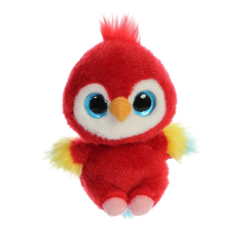 Soft and squishy plush crittersLora the Scarlet Macaw Parrot Soft Toy