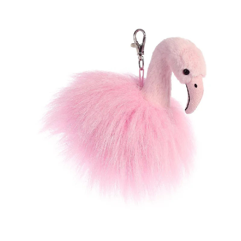Soft and cuddly stuffed animalsLuxe Boutique Ava Flamingo Key Clip