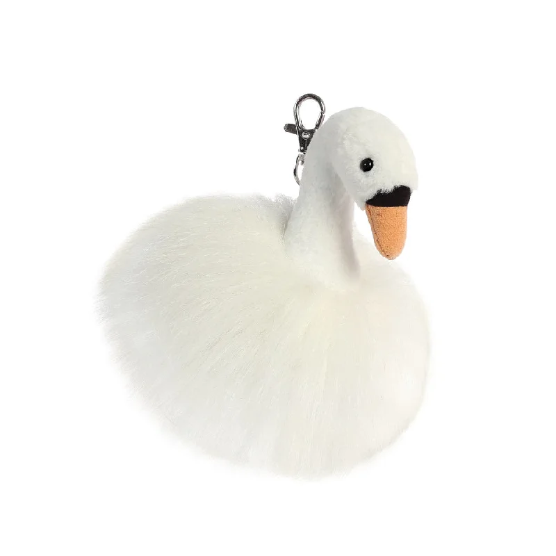 Endearing and lovable stuffed toysLuxe Boutique Fiona Swan Key Clip