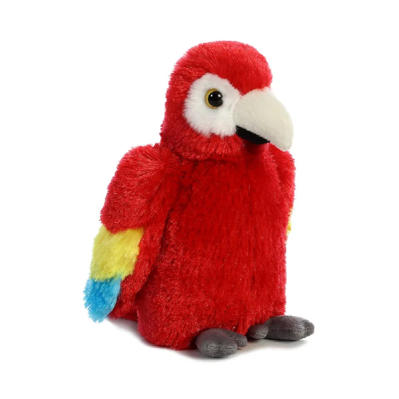 Playful and cheerful stuffed creaturesMini Flopsies Macaw Parrot Soft Toy
