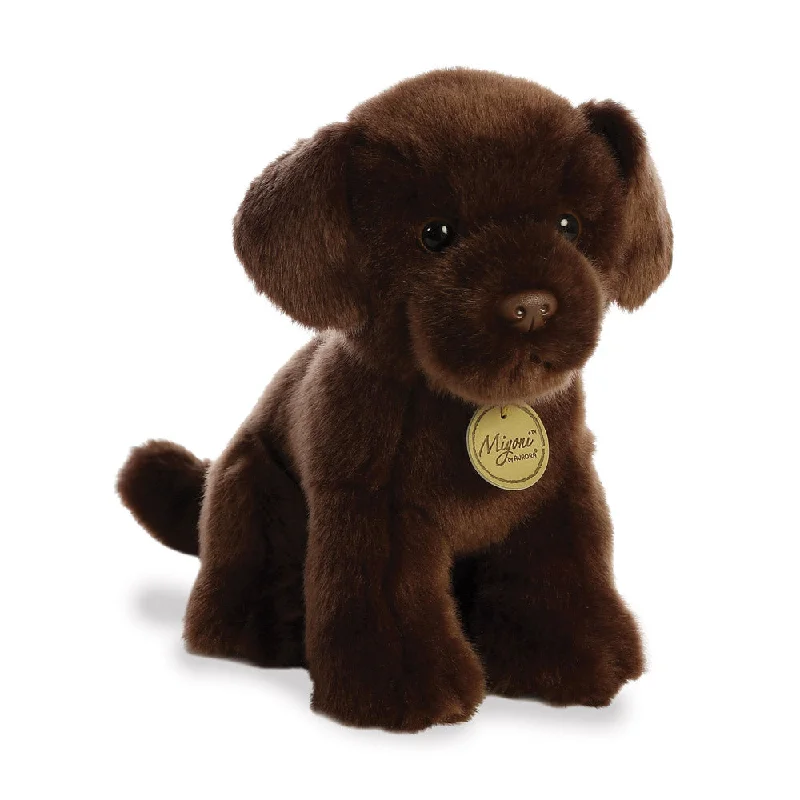 Cheerful and happy stuffed figuresMiYoni Chocolate Labrador Soft Toy