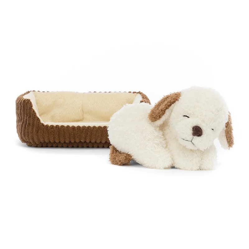 Adorable and plush Jellycat emotional support friendsNapping Nipper Dog