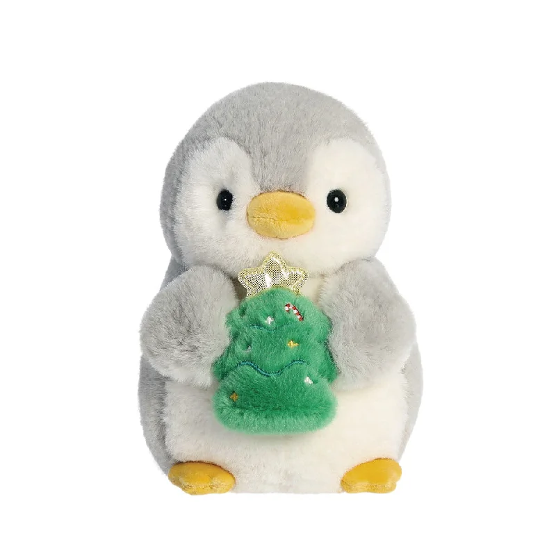 Adorable and charming plush figuresPomPom Penguin w/Xmas Tree Soft Toy