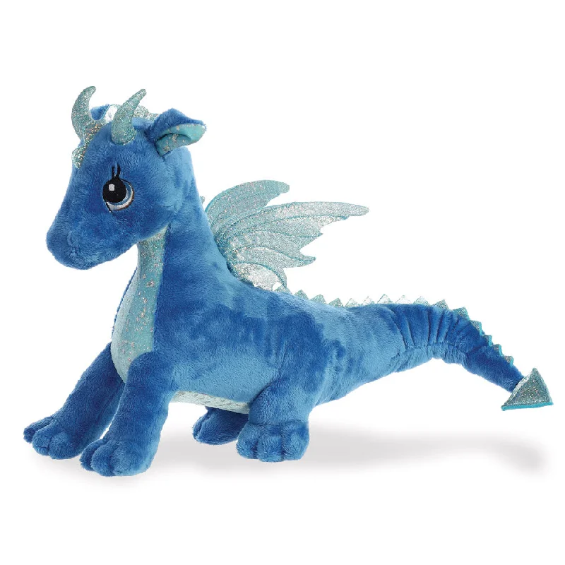 Playful and cheerful stuffed creaturesSparkle Tales Indigo Dragon Soft Toy