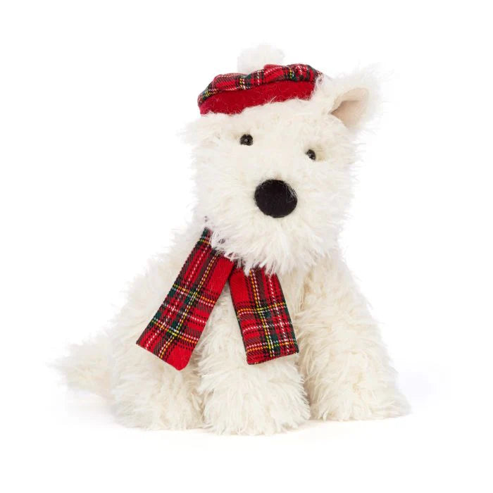Sweet and endearing Jellycat stuffiesWinter Warmer Munro Scottie Dog
