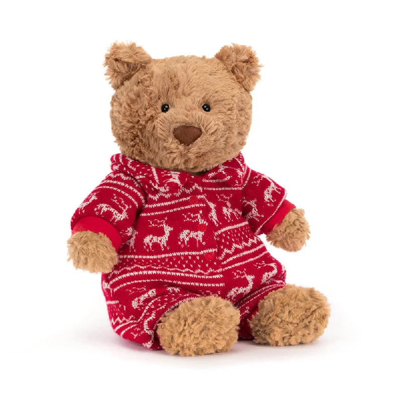 Plush and comforting Jellycat figuresJellycat Bartholomew Bear in Winter Pajamas
