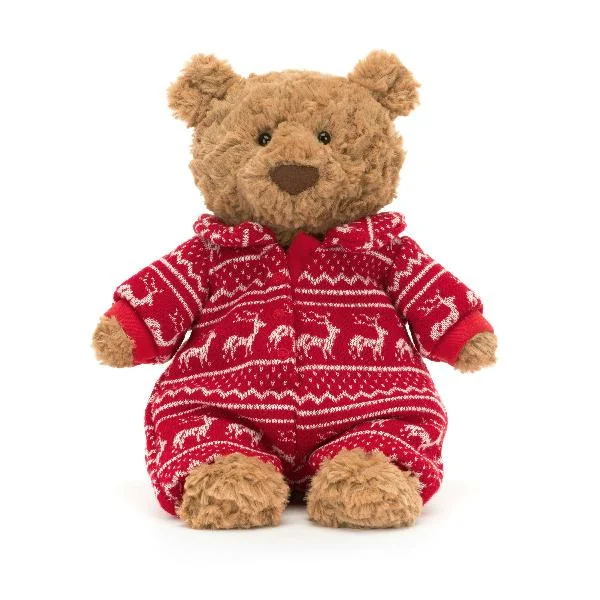 Soft and charming Jellycat designsJellycat Bartholomew Bear Winter Pajamas 10"