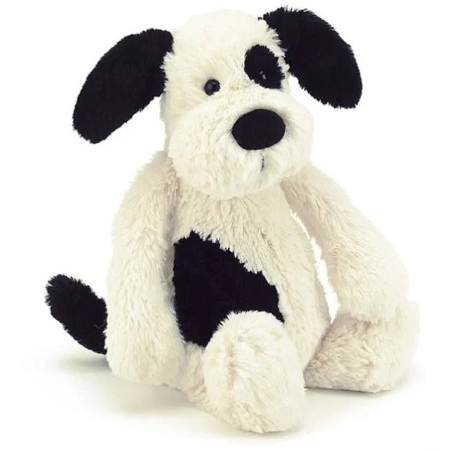 Fluffy and charming Jellycat itemsJellycat | Bashful Puppy | Black & Cream