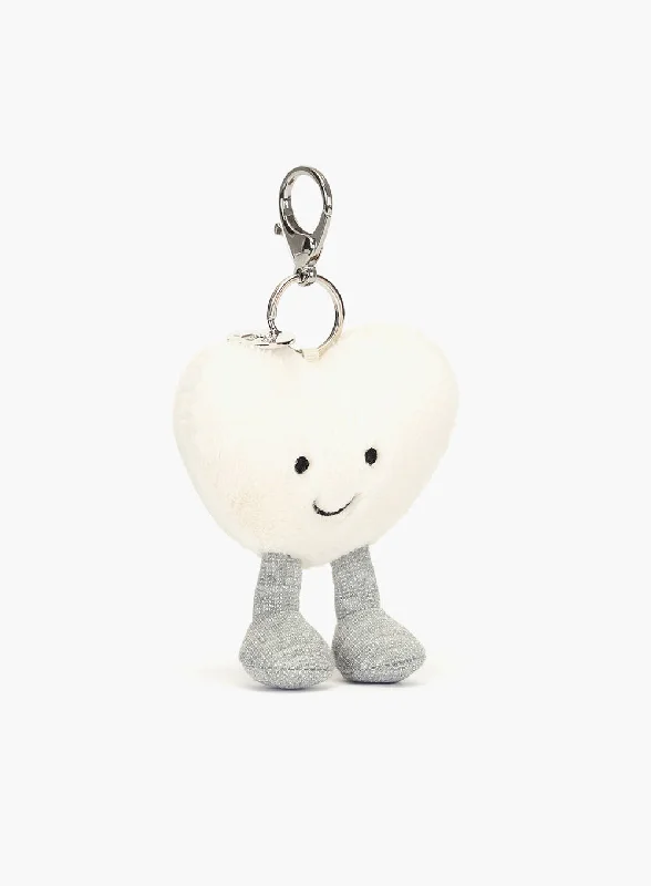 Adorable and gentle Jellycat friendsJellycat Cream Heart Bag Charm