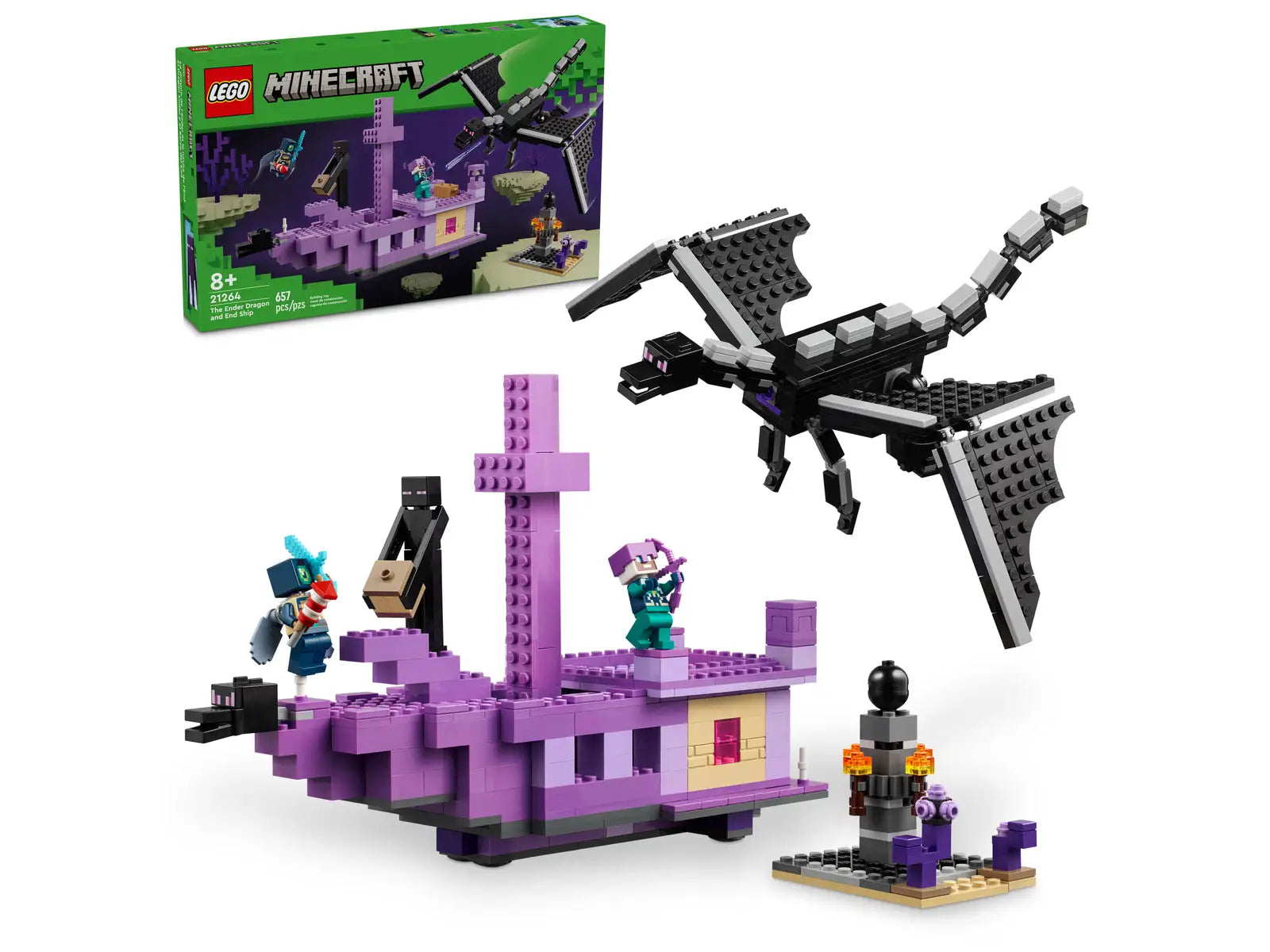 Stress-relieving LEGO buildingLEGO® Minecraft™ The Ender Dragon and End Ship 21264