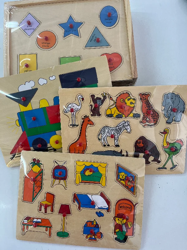 non-toxic wooden toys                   Wooden 4 pack puzzle