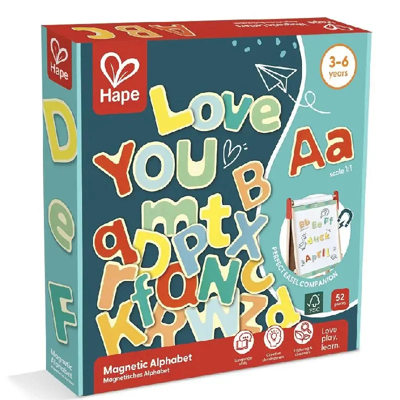 safe and durable wooden toys                   ABC Magnetic Alphabet Hape