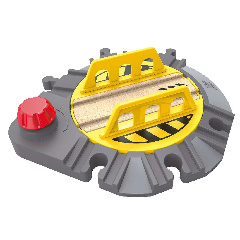 colorful and cheerful wooden toys                   Adjustable Rail Turntable Hape