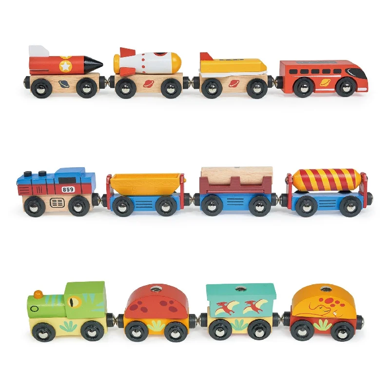 functional wooden toys               Adventure Trains Bundle