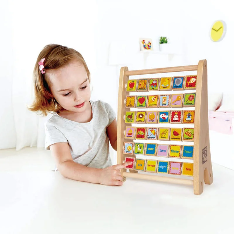 eco-conscious wooden toys                 Alphabet Abacus Hape