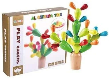 play-value packed wooden toys                   Alphabet cactus