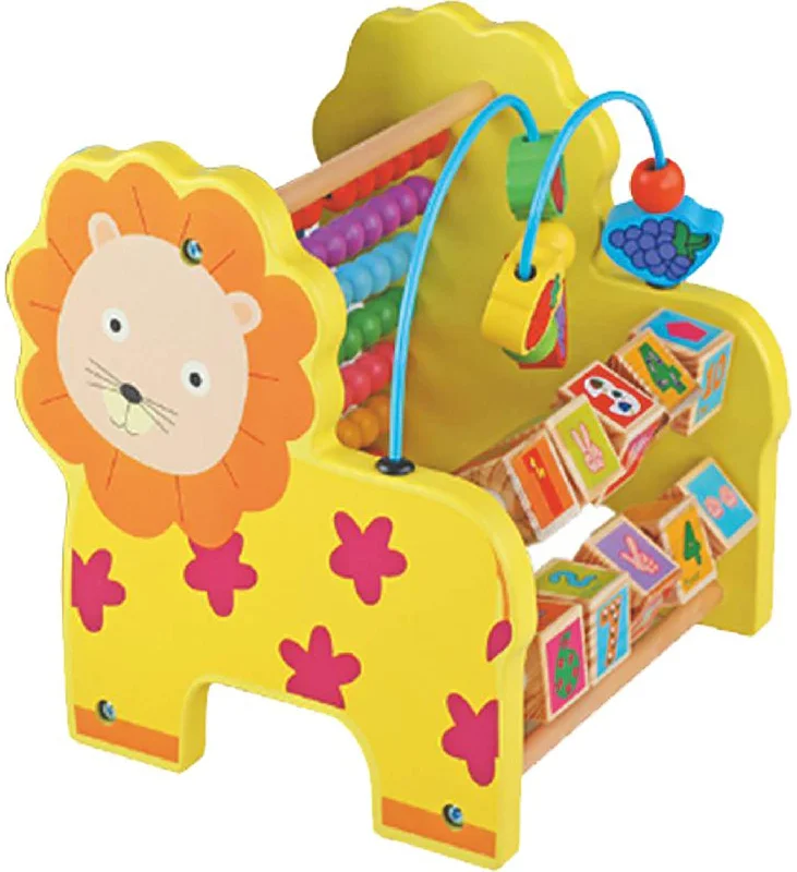 sturdy and durable wooden toys for rough play                   Animal Calculation Beads Around