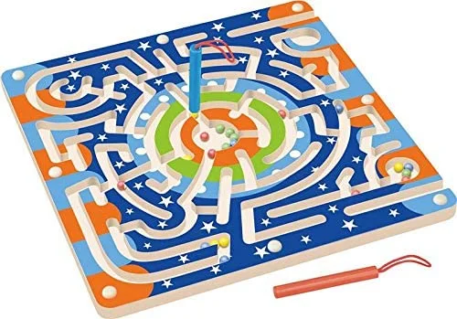 safe and appropriate wooden toys for young children                   Annular magnetic pen maze