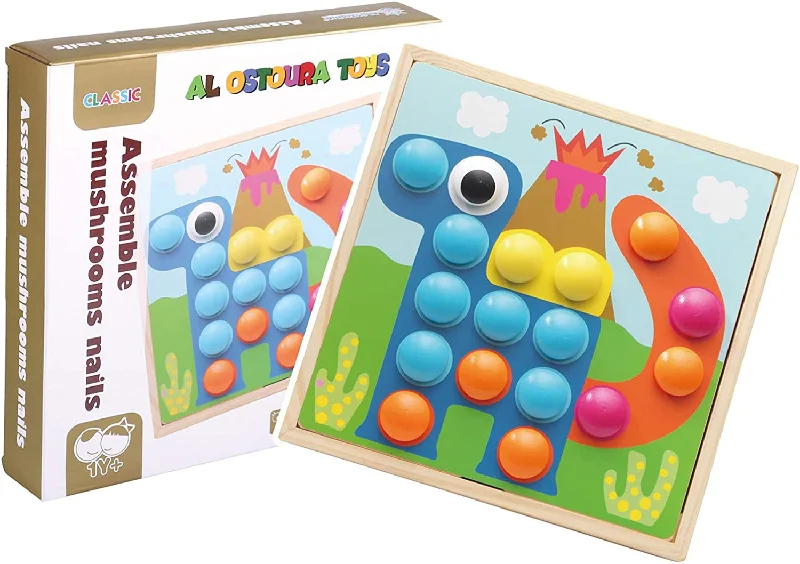 sturdy wooden toys                  Assemble mushroom nails