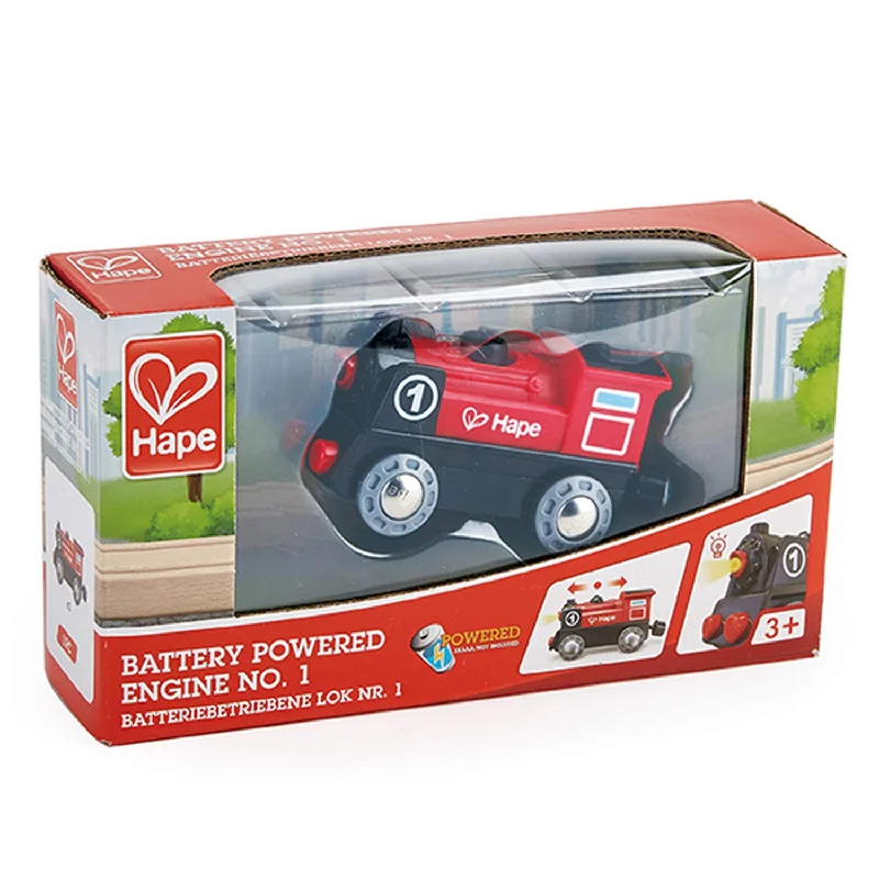 enchanting and whimsical wooden toys for children                   Battered Powered Engine No.1 Hape