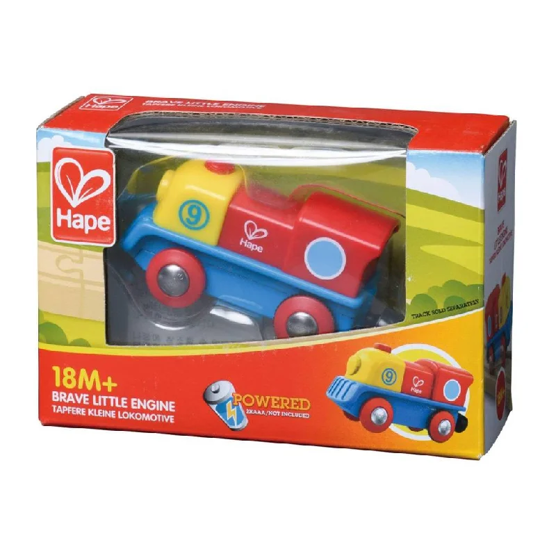 safe and child-appropriate wooden toys for different stages of development                   Brave Little Engine Hape