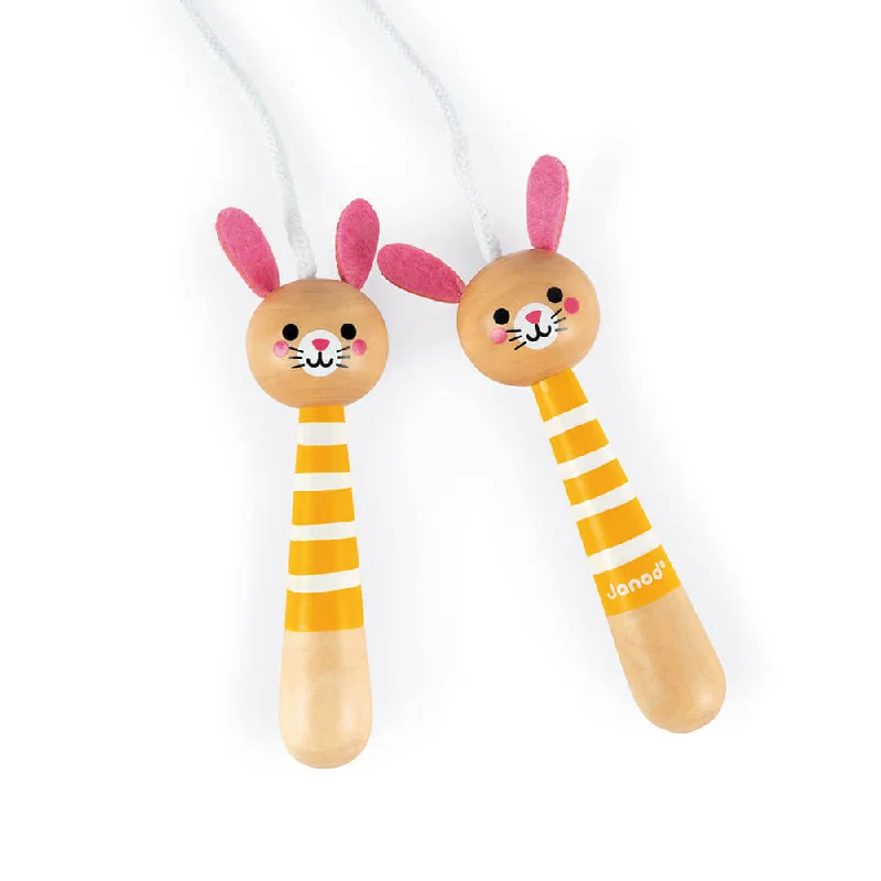 playful wooden toys                  Bunny Skipping Rope (wood)