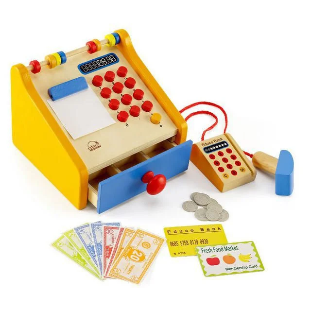 safe and child-appropriate wooden toys for different stages of development Cash Register Wooden Hape safe and child-appropriate wooden toys for different stages of development Cash Register Wooden Hape