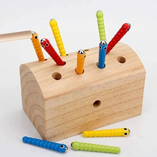 enchanting and whimsical wooden toys that captivate attention                   Catch Worm Game