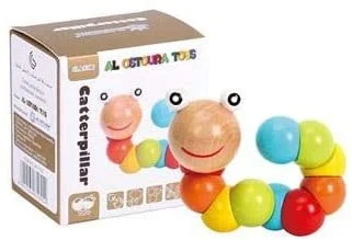 sturdy and durable wooden toys for rough play                   Caterpillar kids’ toy