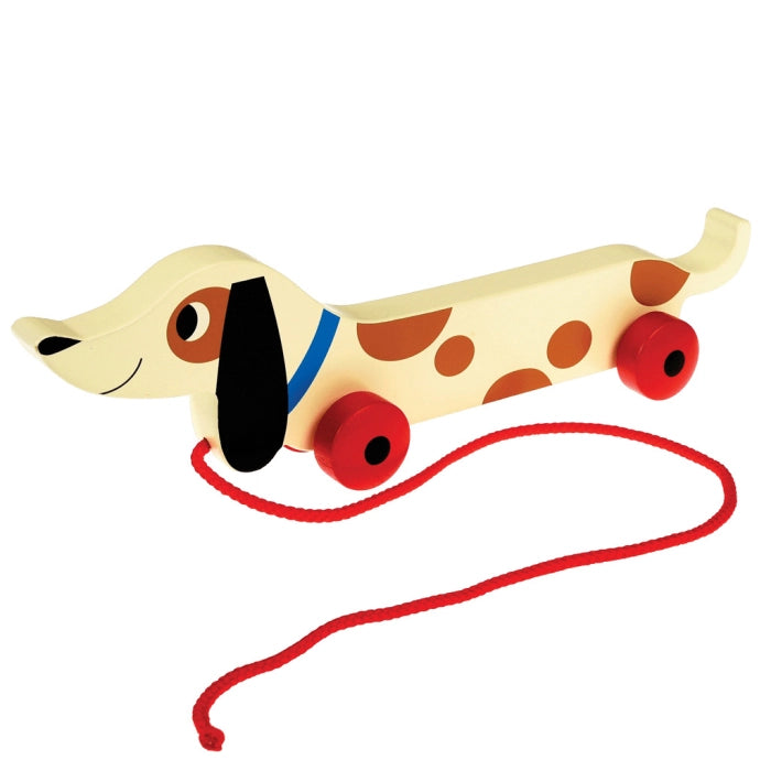 whimsical wooden toys                   Charlie The Sausage Dog Wooden Pull Toy